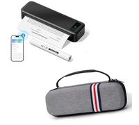 TATTMUSE Portable Thermal Printer A4 A285M & Portable Handheld Carrying Case Grey