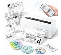 TATTMUSE Shipping Label Printer Bluetooth, Postage Thermal Label Printer 4x6 for Business, 2411BT Die-Cut Machines Compatible with Amazon, Royal Mail, Support iOS, Android, Windows and Mac, White