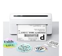 TATTMUSE Thermal Label Printer 4x6, Compatible with Amazon, Shopify, Royal Mail, eBay, Support iOS, Android, Windows and Mac, White