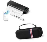 TATTMUSE Thermal Portable Printer A285M & Portable Handheld Carrying Case Black