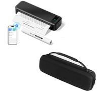 TATTMUSE Thermal Portable Printer A285M & Portable Handheld Carrying Case Black