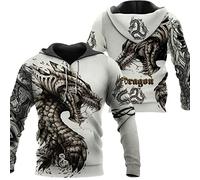 Tattoo and Dungeon Dragon Hoodies Unisex Pullover Men's Sweatshirt Zipper Fleece Hoodies Casual Jacket Sportswear 6XL