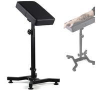 Tattoo Arm Rest, Adjustable Tattoo Armrest Stand, Strong Stability Base Tattoo Equipment, PU Leather Thicken Sponge Pillow, Black
