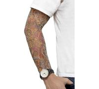Tattoo Arm Sleeves Adults Punk Rocker 80s Fancy Dress Accessory X 2