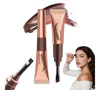 Tattoo Brow Peel Off Eyebrow Gel,Peel Off Eyebrow Gel Tint with Exclusive Brush Head,Semi-Permanent Colour EyebrowDye,Waterproof Brow Tint Built-in Precise Applicator,Lasts Up 3 Days Dark Brown