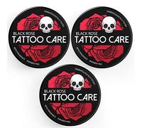 Tattoo Care Black Rose - Tattoo Aftercare Cream - 3 x 35 g - Healing Balm & Skin Protection - For New & Old Tattoos - Preserves Vibrancy, Hydrates Sensitive Skin & Prevents Fading