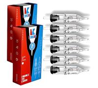 Tattoo Cartridge Needles - LEAYOKA 40 Pieces Mixed Disposable Tattoo Bullet Needles Round Liner Shader Magnum #12 3RL 5RL 7RL 9RL for Tattoo Accessories Tattoo Kits…
