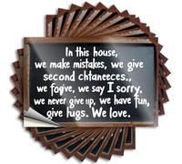 Tattoo Cheap Camping Decorations Waterproof - in This House, We Make Mistakes, Give Second Chances Water Self Adhesive Decal for Inside Use(8X12CM)
