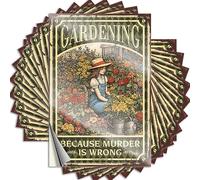 Tattoo Cool Bathroom Stuff Custom Stickers, Window Waterproof Gardening Because Murder is Wrong for Hydro Flask | Cozy Vinyl Decals for Tiki Holiday Gift(6X9CM)