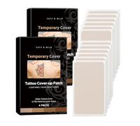 Tattoo Cover Up Make-Up - Pack of 6 Ultra Thin, Waterproof & Breathable Masking Plasters | Tattoo Tape for Scars, Moles & Blemishes - Invisible Concealer Effect (2 Pieces)