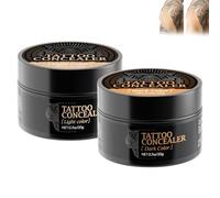 Tattoo Cover up Makeup,Body Makeup to Cover Skin,High Coverage Foundation Cream, Waterproof Full Coverage Tattoo Skin Concealer for Blemish,Spot,Scars,Long-Lasting Sweat-Proof Foundation (2, AB)