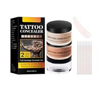 Tattoo Cover Up Makeup Tattoo Concealer - Waterproof Full Coverage Body Makeup for Scars, Blemishes & Tattoos, Natural Long-Lasting Formula with 2 Blendable Shades