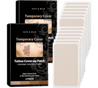 Tattoo Cover Up Patch, Tattoo Cover Up Makeup, Stretch Marks & Scars Patches for All Skin Tones, Invisible Concealer Effect, Breathable and Waterproof Skin Concealing Tape (2)