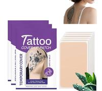 Tattoo Cover Up Patch Waterproof - 13x9cm Body Concealer Stickers for Scars & Birthmarks, Ultra-Thin Breathable Skin Color Makeup Stickers, 6 Pcs Invisible Covering Patches (A-3boxes with 18stickers)