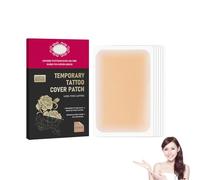 Tattoo Cover Up Patches - Pack of 6 Ultra Thin, Waterproof & Sweatproof Cover Plasters | Invisible Concealer for Tattoos, Scars & Moles - Natural Skin Colour (1 Piece)