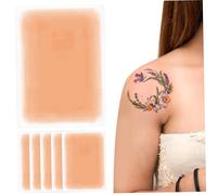 Tattoo Cover up Tape, 6PCS Waterproof Invisible Ultra Thin Tattoo Cover up Patch, 3.5x5.9" Cuttable Makeup for Scar and Birthmarks, Style 3, Tape