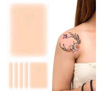 Tattoo Cover up Tape, 6PCS Waterproof Invisible Ultra Thin Tattoo Cover up Patch, 3.5x5.9" Cuttable Makeup for Scar and Birthmarks, Style 1, Patch