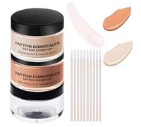 Tattoo Cover Up, Waterproof Tattoo Cover Up Makeup, 2 Blendable Shades For Tattoos, Full Coverage Body Makeup for Scars and Bruises, Suitable for Men and Women