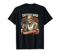 Tattoo Dad Marked for Life Skull Tattoo Artist Father T-Shirt