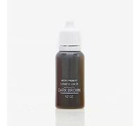 Tattoo Eyebrow Pigment 1/2OZ(15ML),Multi Color 23 Cosmetic Colors for Selection Tattoo Ink Pigment for Tattooing Work Practicing (Dark Brown)