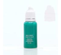 Tattoo Eyebrow Pigment 1/2OZ(15ML),Multi Color 23 Cosmetic Colors for Selection Tattoo Ink Pigment for Tattooing Work Practicing (Green)