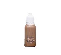 Tattoo Eyebrow Pigment 1/2OZ(15ML),Multi Color 23 Cosmetic Colors for Selection Tattoo Ink Pigment for Tattooing Work Practicing (Light Brown)