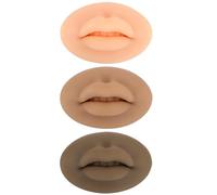 Tattoo Fake Lips 3 Pieces Tattoo Practice Lips 5D Silicone Lips for Makeup Practice Realistic Tattoo Practice Skins Training Microblading Practice Skin Tattoo Fake Skin for Permanent Makeup