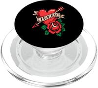 Tattoo Heart Inked Rose PopSockets PopGrip for MagSafe