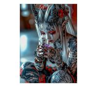 Tattoo Horns Fantasy Jigsaw Puzzle, 1000 Pcs For Adults