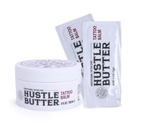 TATTOO HUSTLE BUTTER DELUXE ORIGINAL - Vegan Tattoo Cream 150ml & 2x7.5g | pre- and aftercare balm, for travel, natural ingredients, papaya & shea butter, promotes healing, reduces redness & swelling