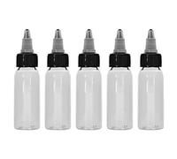 Tattoo Ink Bottle Empty Tattoo Bottle Plastic Tattoo Ink Bottle 30ml New White Screw Empty Plastic Tattoo Ink Pigment Makeup Transparent Bottle Suitable for Tattoo Artists(5PCS)