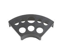 Tattoo Ink Cap Cup Stand Holder, Plastic, Curved Fan Design, Holds All Three Sizes, 10x2.4cm, Professional Studio Supply (Black)
