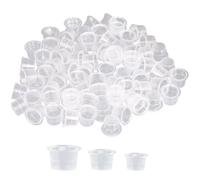 Tattoo Ink Caps, 300Pcs 3 Sizes Disposable Tattoo Cups Plastic Pigment Ink Caps Makeup Container Cap Supplies