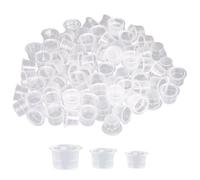 Tattoo Ink Caps 300Pcs Disposable Ink Cups 3 Sizes Plastic Pigment Containers Makeup Caps Tattoo Supplies