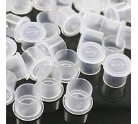 Tattoo Ink Caps,300pcs Large Plastic Disposable Microblading Tattoo Pigment Self Standing Cups,Tattoo Supplies Ink Holder Large Size of 17mm