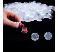 Tattoo Ink Caps,300pcs Large Size 17mm x 14mm Plastic Disposable Microblading Tattoo Pigment Self Standing Cups Disposable Tattooing Caps Tattoo Supplies