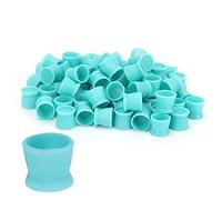 Tattoo Ink Caps, 300pcs Tattoo Caps Durable Tattoo Ink Pigment Cup Ink Cups Silicone Ink Caps Eyebrow Lip Eyes Tattoo Pigment Cup for Tattoo Supplies (Blue)