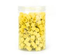 Tattoo Ink Caps, 300pcs Tattoo Caps Durable Tattoo Ink Pigment Cup Ink Cups Silicone Ink Caps Eyebrow Lip Eyes Tattoo Pigment Cup(yellow)