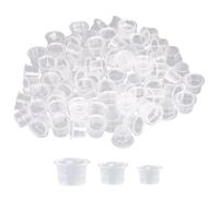 Tattoo Ink Caps, 300Pcs Tattoo Cups 3 Sizes Ink Caps Disposable Cups Plastic Pigment Cap Makeup Container Cap Supplies