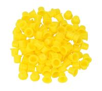 Tattoo Ink Caps, ATOMUS 300pcs Mixed Tattoo Ink Cups Small Medium Large Plastic Tattoo Microblading Pigment Ink Cups Caps Holder (Yellow)