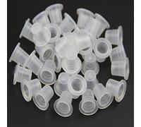 Tattoo Ink Caps Cups,500PCS Small Plastic Tattoo Ink Cups Microblading Makeup Tattoo Pigment Ink Caps 9mm Ink Caps for Tattoo Ink