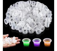 Tattoo Ink Caps Cups - Emalla 300Pcs mixed ink caps with 9 mm 11 mm 15mm Tattoo Ink Cups Pigment Ink Caps Plastic Paint Container for Inkster Tattoo Makeup Eyebrows