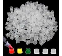 Tattoo Ink Caps Small - Autdor 300Pcs Tattoo Cups 11mm Disposable Tattoo Ink Cups With Base Microblading Pigment Caps for Tattoo Permanent Makeup Container Cap Tattoo Accessories Tattoo Supplies