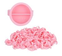 Tattoo Ink Cup, 1000pcs Adjustable Tattoo Ink Ring Cups Tattoo Ink Pigment Holder Eyelash Grafting Pallet Container Cups Tool for Eyebrow Extensions Tattoo ((pink) large size