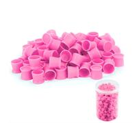 Tattoo Ink Cups, 300pcs Disposable Tattoo Ink Pigment Caps Silicone Permanent Makeup Cups Tattoo Pigment Container Ink Caps for Tattoo kits Supplies (Rosa)