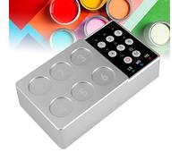 Tattoo Ink Mixer, Tattoo Pigment Mixing Set, with 100 Pieces of Magnetic Rods, 10 Mixing Cups, 3 Levels of Adjustment, for Artistic Color Tuning, Laboratory, Pigment(Silver)