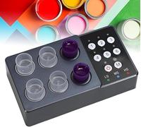 Tattoo Ink Mixer, Tattoo Pigment Mixing Set, with 100 Pieces of Magnetic Rods, 10 Mixing Cups, 3 Levels of Adjustment, for Artistic Color Tuning, Laboratory, Pigment(Black)