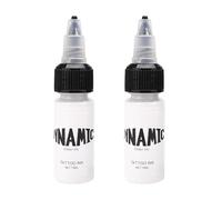 Tattoo Ink White 2PCS, Tattoo Practice Pigment, Dynamic White Tattoo Ink, Tattoo Supplies for Colouring and Mixing, Vibrant, Sterilized, Vegan, Safe and Long Lasting(15ml/Bottle)