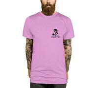 Tattoo Inspired Palm Tree Pocket Logo T-Shirt Light Pink