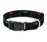 Tattoo Johnny Pet Collar, Dog Collar Plastic Buckle, Tattoo Johnny Ornament Skull, 8.5 to 12 Inches 0.5 Inch Wide